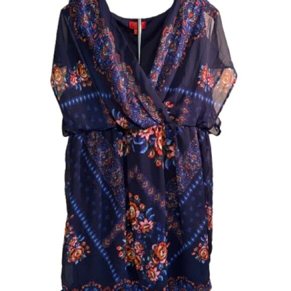 Signature by Sangria Dresses & Skirts - Signature by Sangria Navy Floral Dress